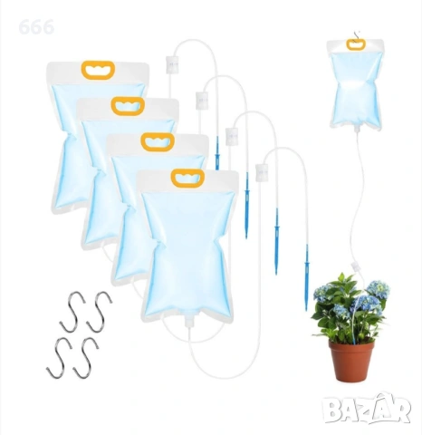 Комплект от 5 чанти за автоматично поливане на растения, 3.5L