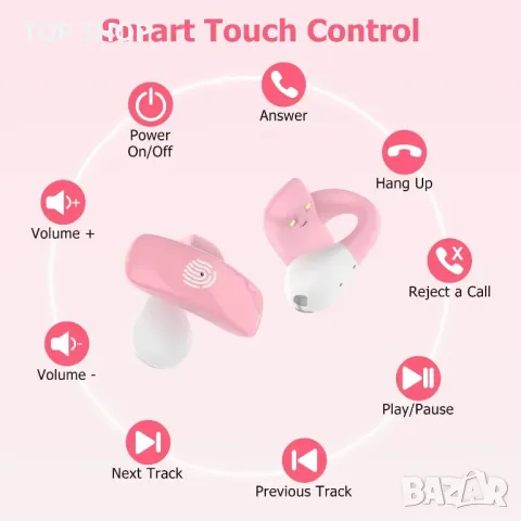 Детски безжични слушалки Giveet, Open Ear за тийнейджъри, деца (сини, розови), снимка 5 - Безжични слушалки - 49566644