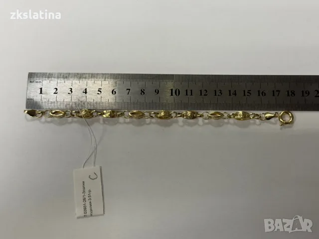 *** Златна гривна 14к 3.51гр, снимка 3 - Гривни - 56111664