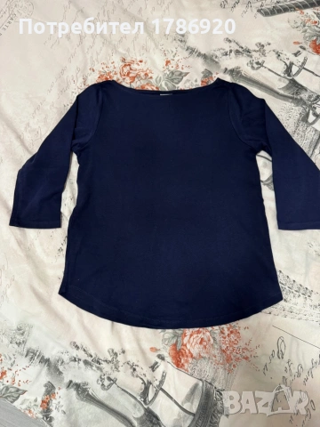 H&M класическа тъмносиня блуза - размер S (oversized, подхожда S-L)