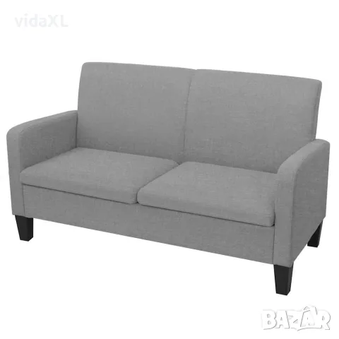 vidaXL Двуместен диван, 135х65х76 см, светлосив