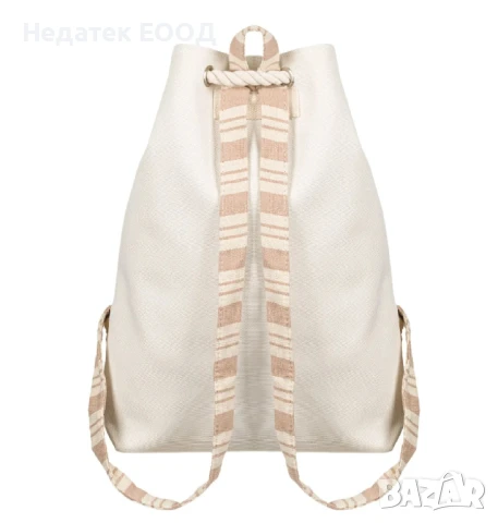 Дамска раница от юта, Бежов, 31x10x45см., снимка 3 - Чанти - 50734158
