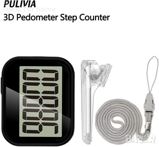 PULIVIA крачкомер 3D брояч на стъпки, снимка 7 - Други спортове - 50711170