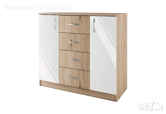 Скрин Сити 3004 сонома, орех или комбинация бяло/ арвен, снимка 10 - Скринове - 36581904