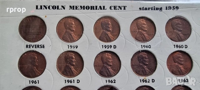 САЩ.
1 цент.
1959 - 1966 г
Нови., снимка 2 - Нумизматика и бонистика - 48256314