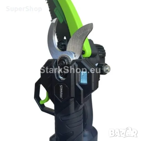 3в1 Акумулаторни Лозарска Ножица с Дисплей и Трион с Омасляване и Телескопичен Прът Безчеткови 36V 8, снимка 5 - Други инструменти - 50095121