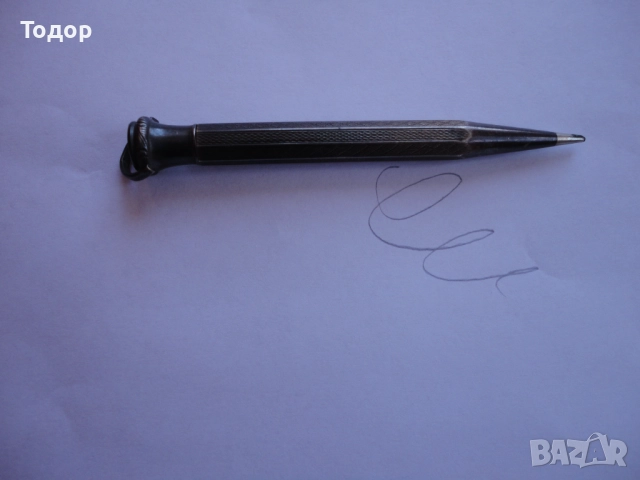 Уникален сребърен молив с емайл Art Nouveau 800, снимка 6 - Колекции - 52849468