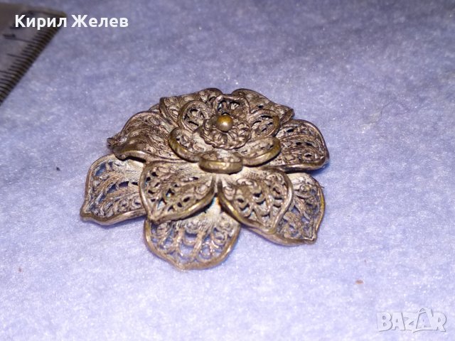 ФИЛИГРАННА СТАРИННА СРЕБЪРНА ФЛОРАЛНА БРОШКА МАЙСТОРСКА РЪЧНА КУЮМДЖИЙСКА ИЗРАБОТКА 34408, снимка 14 - Антикварни и старинни предмети - 39507516