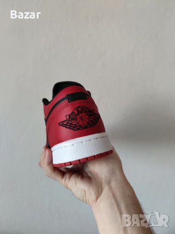 Nike Air Jordan 1 Low Reverse Bred Нови Оригинални Обувки Червени Черни Размер 42 Номер Маратонки , снимка 6 - Маратонки - 39174824