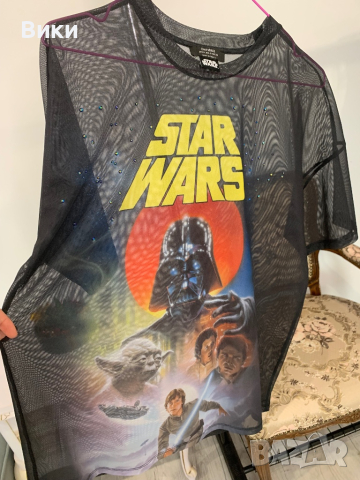 Тениска на Star Wars в размер S, но е подходяща и за М и L, снимка 3 - Тениски - 44607325