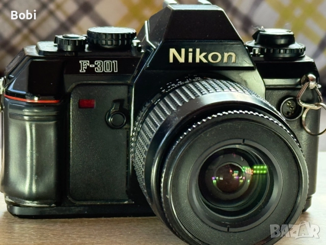 Nikon F-301 – аналогов фотоапарат + обектив