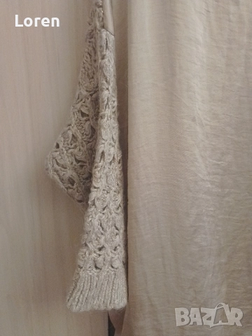 *Summum woman*Блузка плетена отпред,сатен отзад с тричетвърт ръкав, снимка 14 - Блузи с дълъг ръкав и пуловери - 52648869