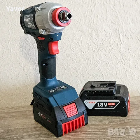 Нов безчетков акумулаторен ударен гайковерт BOSCH GDX 18V-285 , 2 x 5.0Ah батерии и зарядно, снимка 4 - Винтоверти - 54072412