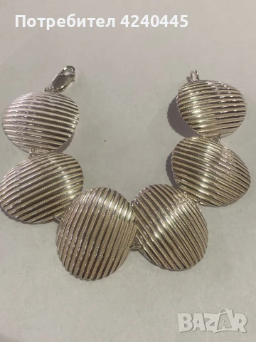 Дамска сребърна гривна, снимка 1