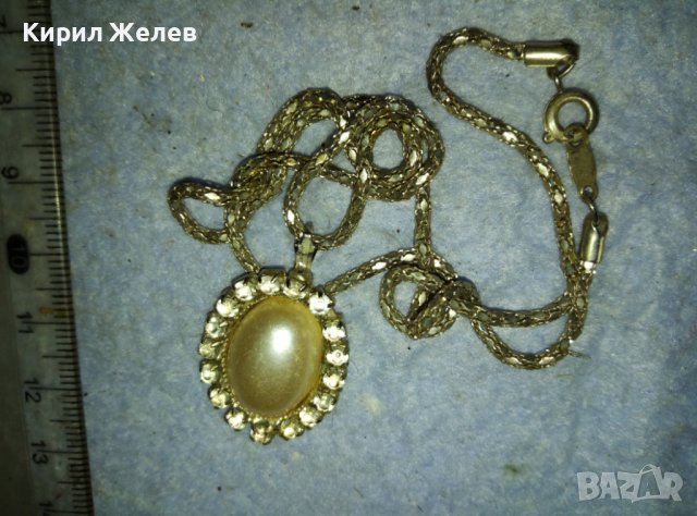 ПОСРЕБРЕНО НЕЖНО ВИНТИДЖ КОЛИЕ с ЕЛЕГАНТЕН МЕДАЛЬОН с ИСКРЯЩИ КРИСТАЛЧЕТА 39253, снимка 8 - Колиета, медальони, синджири - 42090976