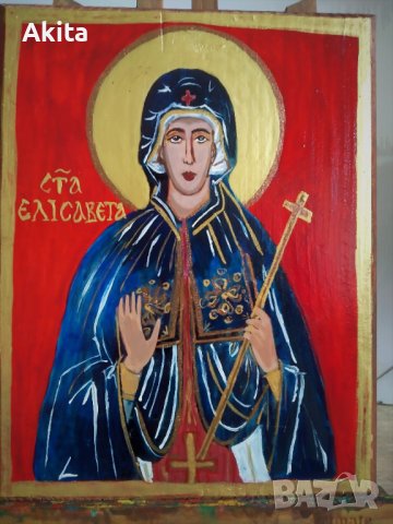 Икона на света Елисавета, снимка 4 - Икони - 40628925