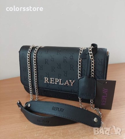 Луксозна Черна чанта Replay  код SG090, снимка 1 - Чанти - 40510026