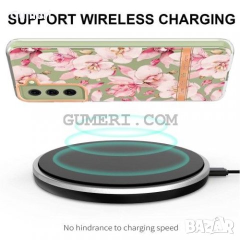 Samsung Galaxy S21 FE 5G Силиконов Прозрачен Гръб С Цвете - Розова Гардения, снимка 3 - Калъфи, кейсове - 35920611