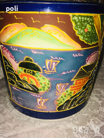 ръчно рисуван японски порцеланов буркан / кутия , снимка 5 - Аксесоари за кухня - 36471948