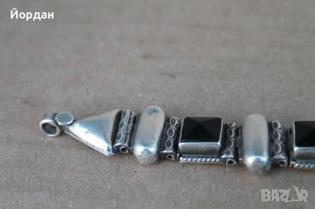 Сребърна гривна, снимка 6 - Гривни - 53636936