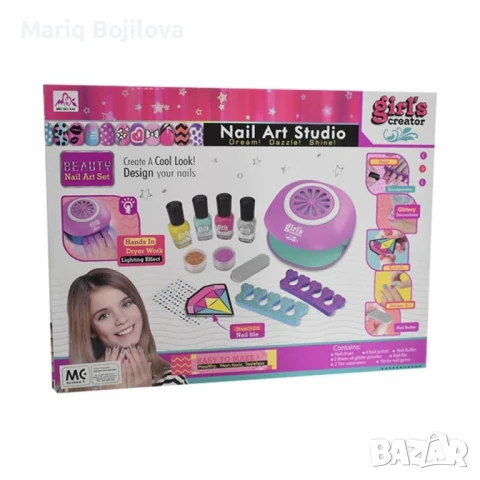 Комплект за нокти с блясък – Многоцветен, 12 части, снимка 4 - Други - 50886669