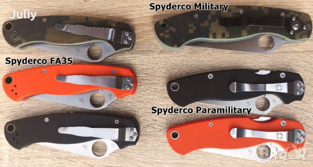 Сгъваем нож Spyderco Military / Paramilitary / FA35, снимка 10 - Ножове - 19574898