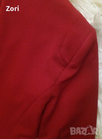 -30% Удължено сако в тъмночервен цвят, снимка 6 - Сака - 44429609
