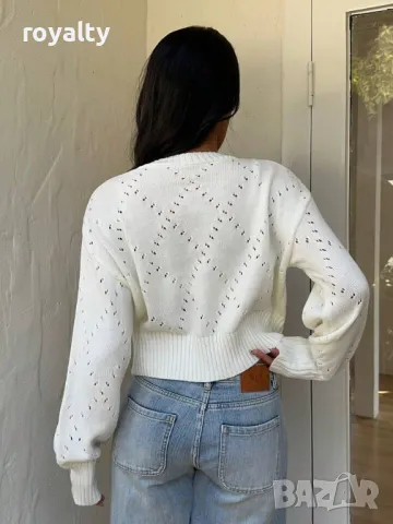 Ежедневна бродирана жилетка с флорален декор 🍋🍋‍🟩, снимка 2 - Жилетки - 49206134