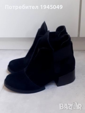 Дамски боти - 37 номер (естествен велур)