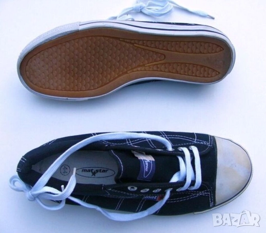 НОВИ MAT STAR Мъжки ГУМЕНКИ № EU 44 Сникърси Патъци Кецове ниски Спортни Обувки с Връзки БАРТЕР, снимка 2 - Кецове - 52144377