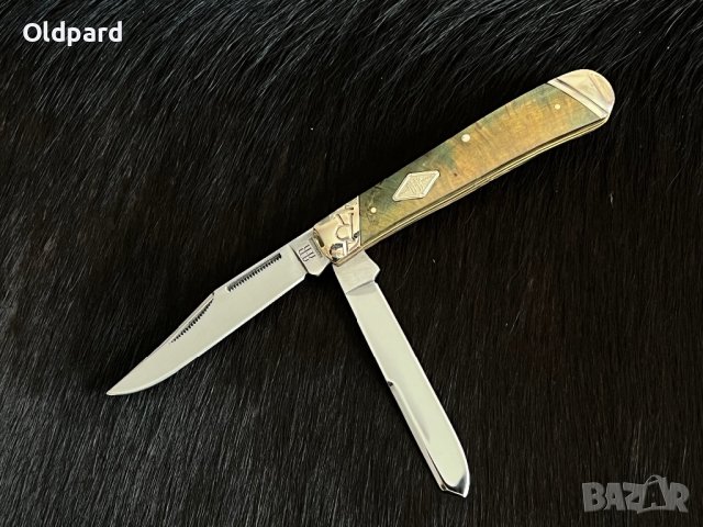Колекционерски сгъваем нож с две остриета RR Trapper Artisan Wood. (RR1964), снимка 3 - Ножове - 42457545