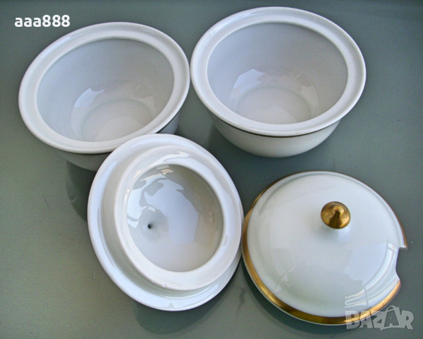 Чинии плато, солници, сосиери порцелан Бохемия, снимка 6 - Чинии - 36185959