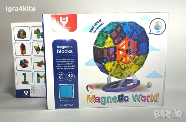 Само магнитни елементи! Магнитен конструктор Виенско Колело 45 бр. за 41лв., снимка 4 - Образователни игри - 48402597