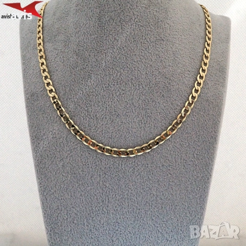 Синджир с 14К златно покритие 254567, снимка 4 - Колиета, медальони, синджири - 52971910