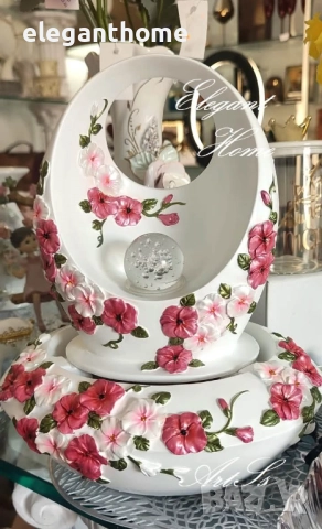 Фонтан -бял с цветя  Фонтан -бял с цветя  Работи на ток Полирезин Височина 35 см Цена - 89,50 лв