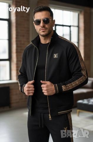 Louis Vuitton Черен Мъжки Екип , снимка 3 - Спортни дрехи, екипи - 52865322