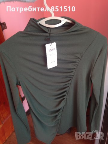 Дамско памучно поло S-M внос Италия, GANG INDIA, снимка 6 - Блузи с дълъг ръкав и пуловери - 42176303