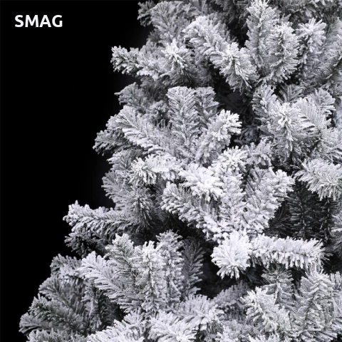 Коледна елха Slim зелена заснежена с 549 клона - 180см_1240440, снимка 2 - Други - 52330171