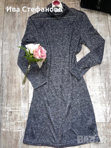 H&M hm  парти коктейлна официална рокля поло яка с блясък glitter , снимка 11 - Рокли - 39488979