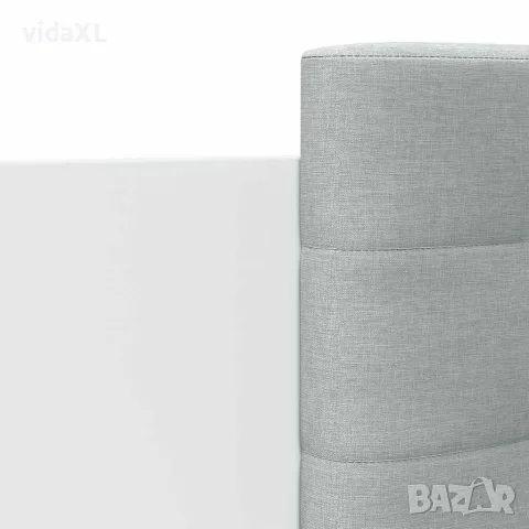 vidaXL Рамка за легло с табла и LED осветление, бяла, 90x200 см, снимка 9 - Спални и легла - 56146763