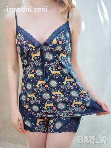 Красива пижама потник с боксерки - модел 14, снимка 1