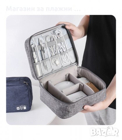 ДВУСЛОЙНА ЧАНТА ЗА ОРГАНИЗИРАНЕ НА ПЪТНИЧЕСКИ КАБЕЛИ - код 1338