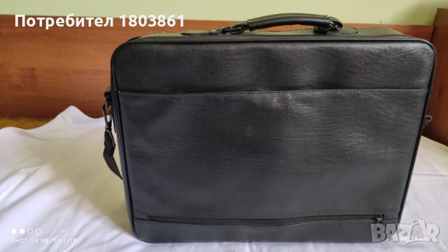 Trust кожена чанта за лаптоп и документи тип куфар голяма, снимка 3 - Лаптоп аксесоари - 40562992