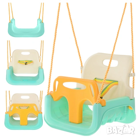 Домашна детска люлка за двор и градина / Бебешка люлка 3 в 1 - 3 цвята, снимка 8 - Други - 53690428