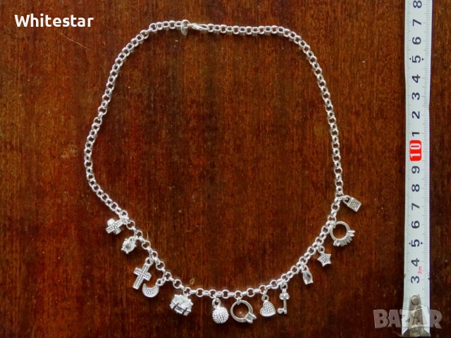 Посребрено дамско колие