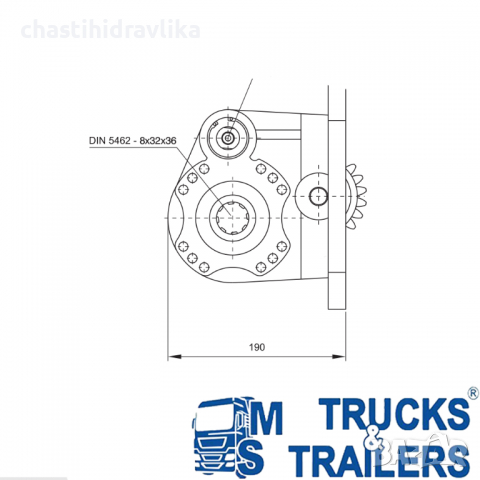 P.T.O. Включвател за скоростна кутия EATON FULLER 11609, снимка 4 - Части - 36230163