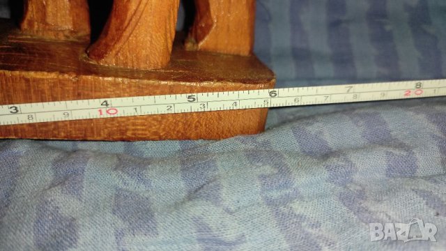 Дървено слонче, снимка 4 - Антикварни и старинни предмети - 41349620