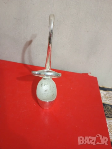 посребрен метален лъжичник-лебед, снимка 5 - Други - 53689772