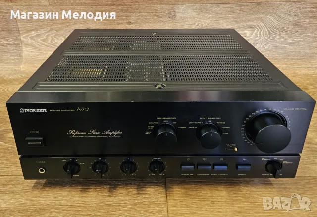 Усилвател Pioneer A-717 Reference – Японско чудовище от златната ера на Hi-Fi, снимка 2 - Ресийвъри, усилватели, смесителни пултове - 56208556