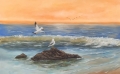 Море и чайки маслена картина , снимка 2